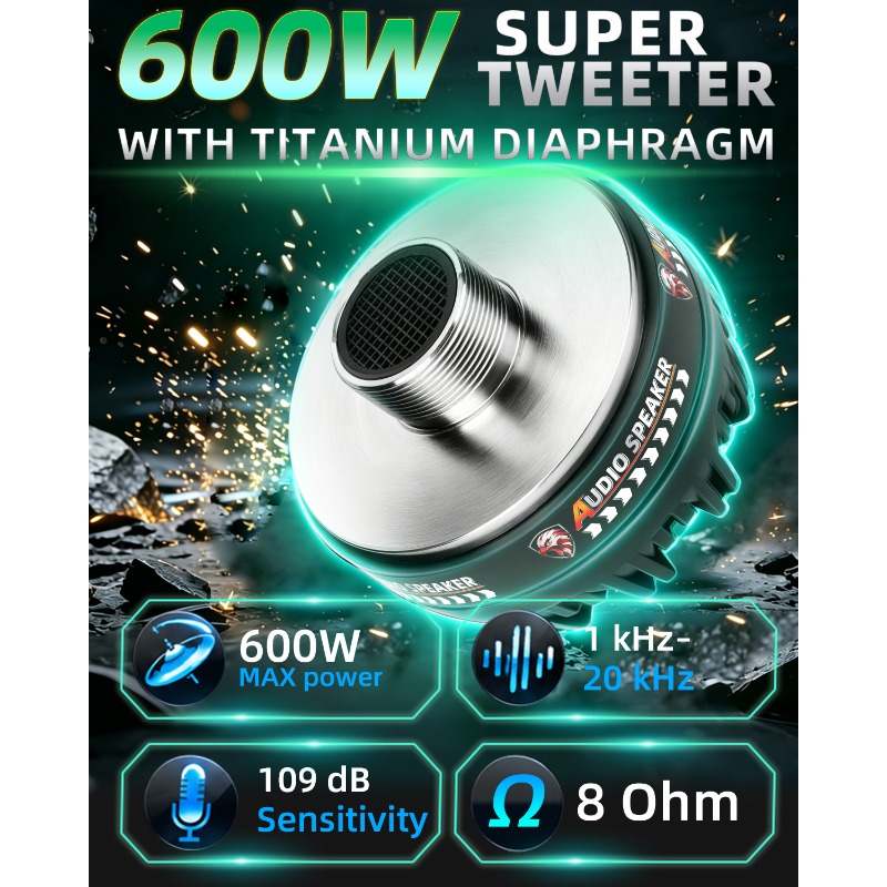 2개 3.75인치 티타늄 트위터 스피커 600W 프로  - Audio Music Production 리뷰 및 가격